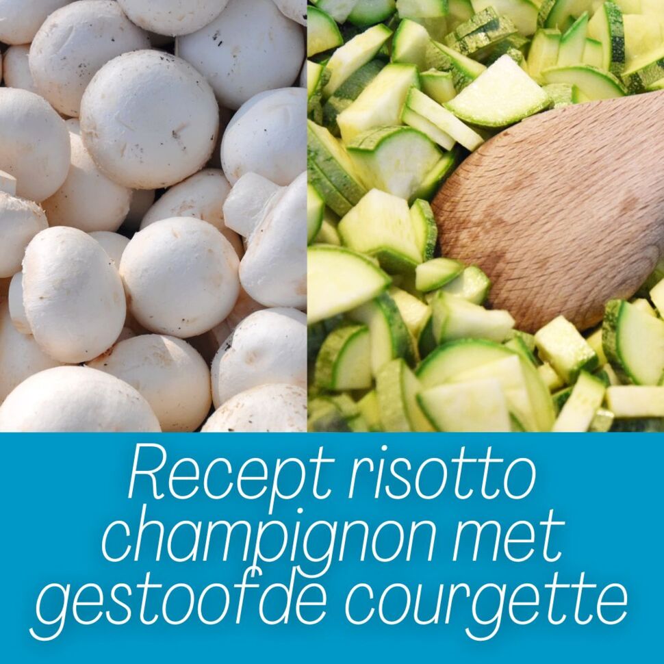 risotto champignon  met gestoofde courgette