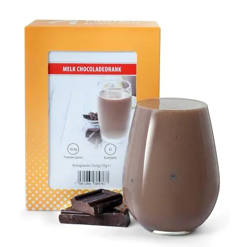 Zakje proteïnedrank melkchocolade