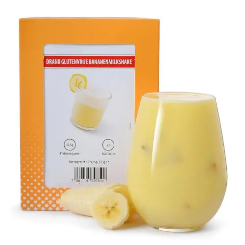Proteïnedrank bananenmilkshake zakje