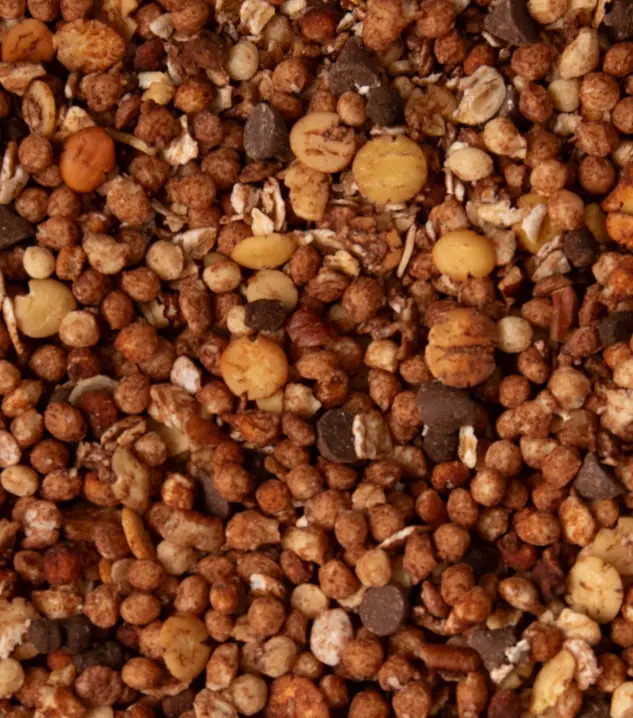 Muesli chocolade pecan karamel zakje