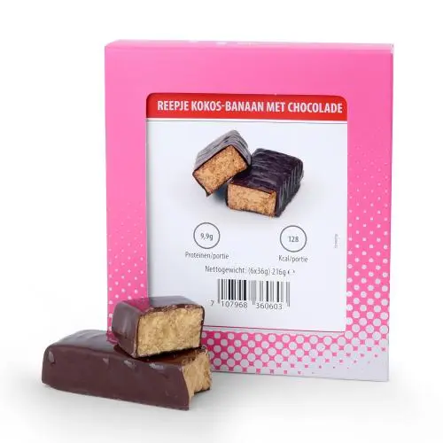 Proteïnereepje kokos banaan met chocola