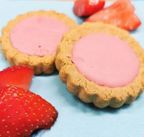 Proteïnerijke aardbei cookies