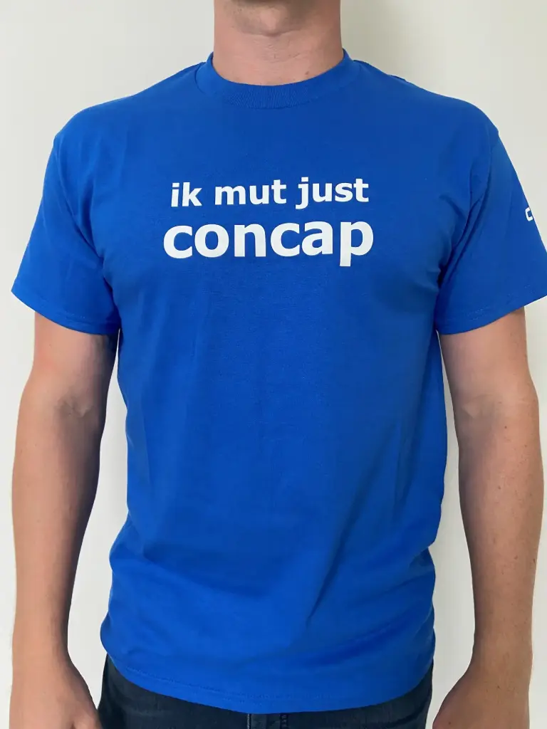 T-shirt heren"Ik mut just CONCAP"