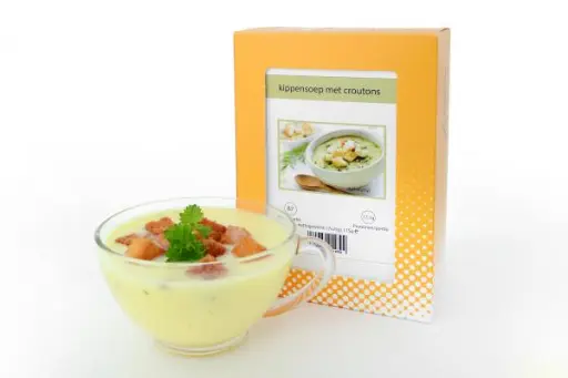 Zakje proteïnesoep kip croutons