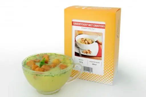 Zakje proteïnesoep groenten met croutons 