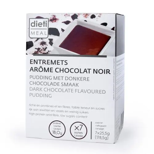 Proteïnepudding pure chocolade zakje
