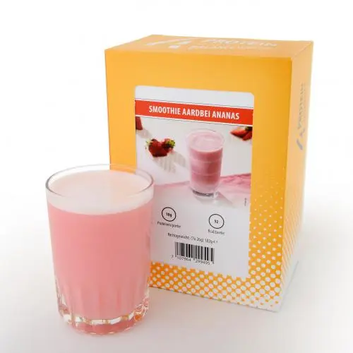 Proteïnedrank aardbei ananas smoothie zakje