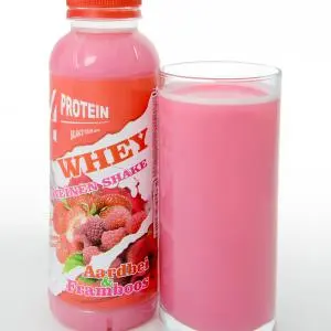 Whey diet shake aardbei framboos