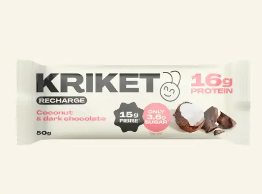 Proteïnereep kokos-pure chocolade kriket